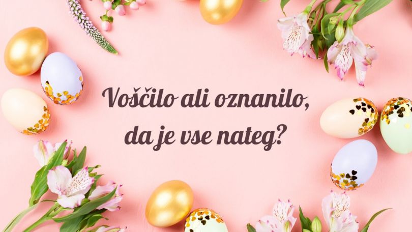 Voščilo ali oznanilo, da je vse nateg?