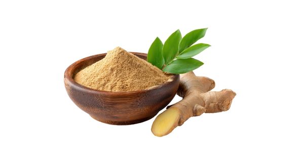 Eterično olje ingverja (30–45 % zingiberen, 5 mg)